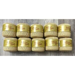 10x J&P Coats Knit-Cro-Sheen Crochet Thread – 175 Yards Each – Color 103 Pongee